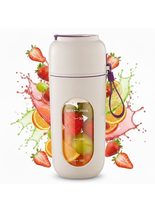 Interstella Portable Mini Blender 340ml, 60W USB-C Smoothie Maker with High-Speed Blades, BPA-Free Personal Juicer for Travel, Gym & Home - Image 1